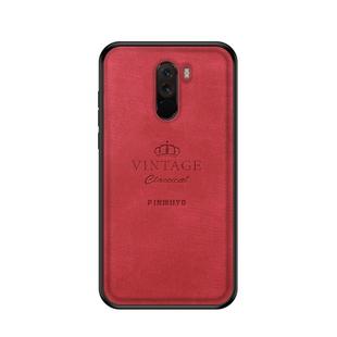 PINWUYO Shockproof Waterproof Full Coverage PC + TPU + Skin Protective Case for Xiaomi Pocophone F1 (Red)
