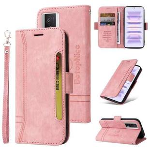For Xiaomi Redmi K60 / K60 Pro / Poco F5 Pro BETOPNICE Dual-side Buckle Leather Phone Case (Pink)