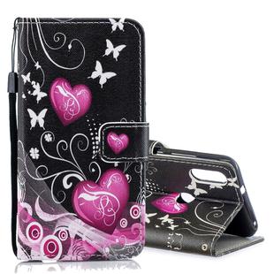 Peach Heart Pattern Horizontal Flip Leather Case for Xiaomi Mi Play, with Holder & Card Slots & Wallet