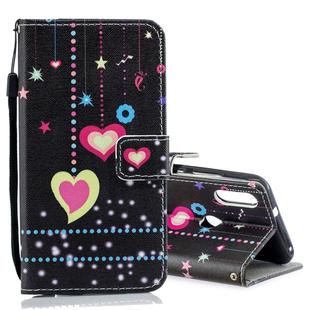 Colored Heart Pattern Horizontal Flip Leather Case for Xiaomi Mi Play, with Holder & Card Slots & Wallet