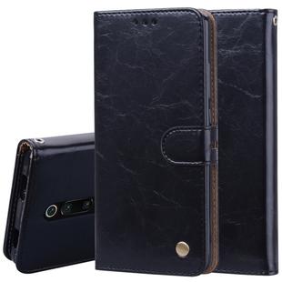 Business Style Oil Wax Texture Horizontal Flip Leather Case for Xiaomi Redmi K20 / K20 Pro, with Holder & Card Slots & Wallet (Black)