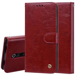 Business Style Oil Wax Texture Horizontal Flip Leather Case for Xiaomi Redmi K20 / K20 Pro, with Holder & Card Slots & Wallet (Red)