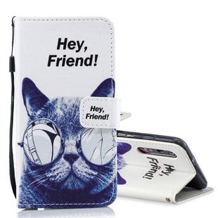 Cool Cat Pattern Horizontal Flip Leather Case for Xiaomi Mi 9, with Holder & Card Slots & Wallet