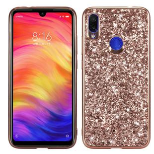 Glitter Powder Shockproof TPU Case for Xiaomi Redmi Note 7 (Rose Gold)