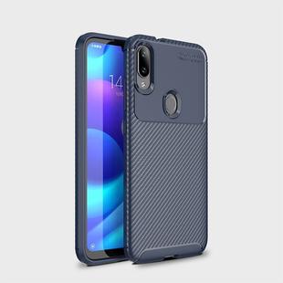 Carbon Fiber Texture Shockproof TPU Case for Xiaomi Play (Blue)