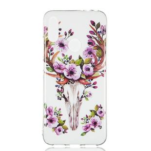 Sika Deer Pattern Noctilucent TPU Soft Case for Xiaomi Redmi Note 7