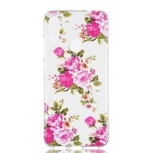 Rosa Multiflora Flower Pattern Noctilucent TPU Soft Case for Xiaomi Redmi Note 7