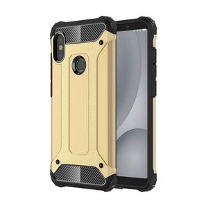 For Xiaomi  Redmi Note 5 Pro Full-body Rugged TPU + PC Combination Back Cover Case (Gold)