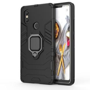 PC + TPU Shockproof Protective Case with Magnetic Ring Holder for Xiaomi Mi 8 SE(Black)