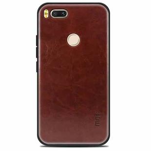 MOFI Xiaomi Mi 5X / A1 Shockproof PU Paste PC Protective Back Case(Dark Brown)