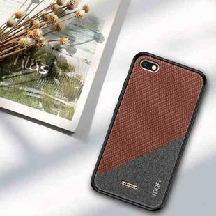 MOFI Honors Series Full Coverage TPU + PC + Cloth Pasted Case for Xiaomi Redmi 6A (Brown)