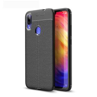 Litchi Texture TPU Shockproof Case for Xiamo Redmi Note 7 / Redmi Note 7 Pro(Black)