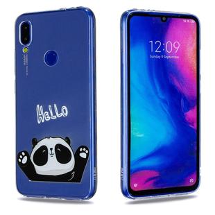 High Transparent Painted Hello Panda Pattern TPU Case for Xiaomi Redmi Note 7 / Redmi Note 7 Pro