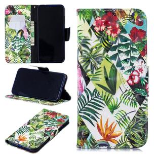 3D Colored Drawing Banana Leaf Pattern Horizontal Flip Leather Case for Xiaomi Redmi Note 7 / Redmi Note 7 Pro, with Holder & Card Slots & Wallet