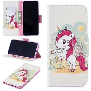 Colored Drawing Unicorn Pattern Horizontal Flip Leather Case for Xiaomi Redmi Note 7 / Redmi Note 7 Pro, with Holder & Card Slots & Wallet