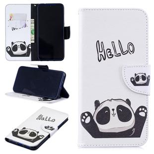 Colored Drawing Hello Panda Pattern Horizontal Flip Leather Case for Xiaomi Redmi Note 7 / Redmi Note 7 Pro, with Holder & Card Slots & Wallet