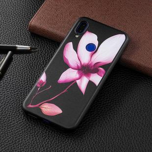 Embossed Painted Lotus Pattern TPU Case for Xiaomi Redmi Note 7 / Redmi Note 7 Pro
