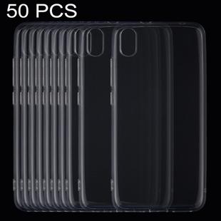 50 PCS 0.75mm Ultrathin Transparent TPU Soft Protective Case for Xiaomi Redmi 7A