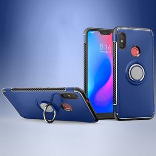Magnetic 360 Degree Rotation Ring Holder Armor Protective Case for Xiaomi Redmi 6 Pro (Blue)