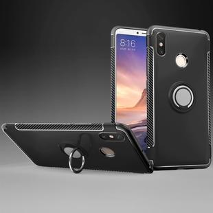 Magnetic 360 Degree Rotation Ring Holder Armor Protective Case for Xiaomi Mi Max 3 (Black)