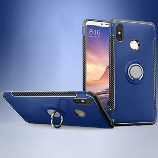 Magnetic 360 Degree Rotation Ring Holder Armor Protective Case for Xiaomi Mi Max 3 (Blue)