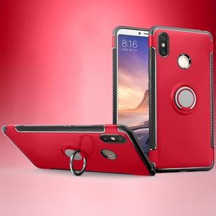 Magnetic 360 Degree Rotation Ring Holder Armor Protective Case for Xiaomi Mi Max 3 (Red)