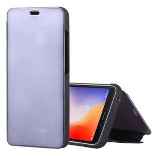 Mirror Clear View Horizontal Flip PU Leather Case for Xiaomi Redmi 6A, with Holder(Black)