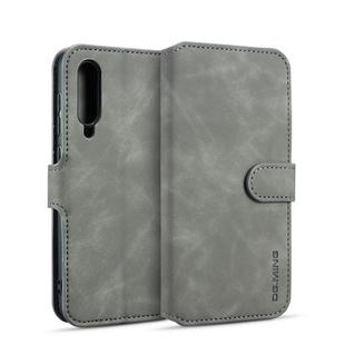 DG.MING Retro Oil Side Horizontal Flip Case for Xiaomi Mi 9, with Holder & Card Slots & Wallet (Grey)