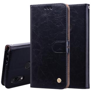Business Style Oil Wax Texture Horizontal Flip Leather Case for Xiaomi Redmi 7, with Holder & Card Slots & Wallet (Black)