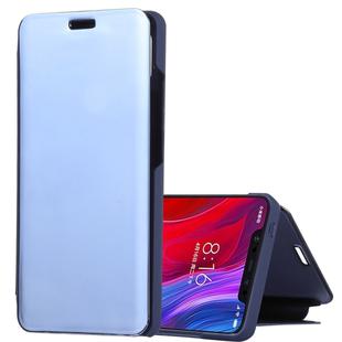 Mirror Clear View Horizontal Flip PU Leather Case for Xiaomi Mi 8, with Holder (Blue)