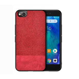 Shockproof Splicing PU + Cloth Protective Case for Xiaomi Redmi Go (Red)