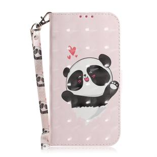 Heart Panda Pattern 3D Coloured Drawing Horizontal Flip Leather Case for Xiaomi Redmi 7, with Holder & Card Slots & Wallet