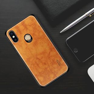 MOFI PC+TPU+PU Leather Case for Xiaomi Redmi 6 Pro(Light Brown)