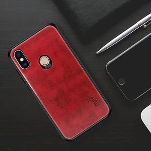 MOFI PC+TPU+PU Leather Case for Xiaomi Redmi 6 Pro(Red)