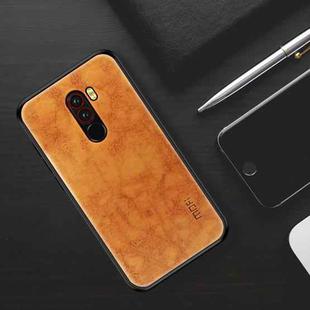 MOFI PC+TPU+PU Leather Case for Xiaomi Pocophone F1(Light Brown)