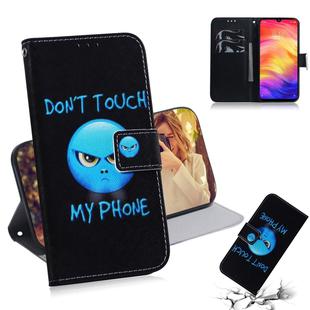 Anger Pattern Coloured Drawing Horizontal Flip Leather Case for Xiaomi Redmi Note 7, with Holder & Card Slots & Wallet