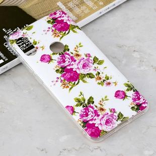 Luminous Rosa Multiflora Flower Pattern Shockproof TPU Protective Case for Xiaomi Redmi Note 6