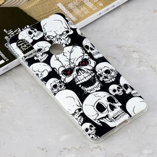 Luminous Red Eyes Skull Pattern Shockproof TPU Protective Case for Xiaomi Redmi Note 6