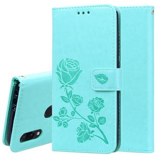 Rose Embossed Horizontal Flip PU Leather Case for Xiaomi Redmi 7, with Holder & Card Slots & Wallet (Green)