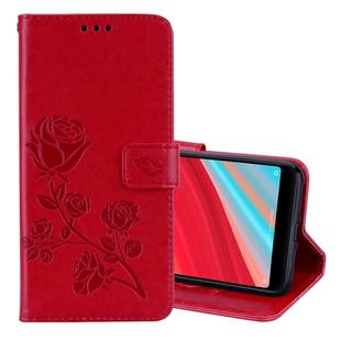 Rose Embossed Horizontal Flip Environmental PU Leather Case for Xiaomi Redmi S2, with Holder & Card Slots & Wallet (Red)