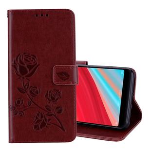 Rose Embossed Horizontal Flip Environmental PU Leather Case for Xiaomi Redmi S2, with Holder & Card Slots & Wallet (Brown)