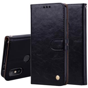 Business Style Oil Wax Texture Horizontal Flip Leather Case for Xiaomi Mi 6X / A2, with Holder & Card Slots & Wallet(Black)