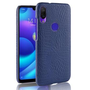 Shockproof Crocodile Texture PC + PU Case for Xiaomi Redmi 7 (Blue)