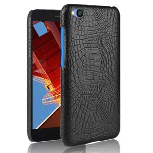 Shockproof Crocodile Texture PC + PU Case for Xiaomi Redmi Go (Black)