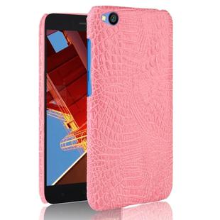 Shockproof Crocodile Texture PC + PU Case for Xiaomi Redmi Go (Pink)