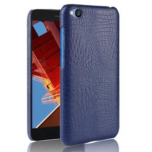 Shockproof Crocodile Texture PC + PU Case for Xiaomi Redmi Go (Blue)