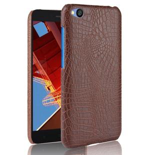 Shockproof Crocodile Texture PC + PU Case for Xiaomi Redmi Go (Brown)