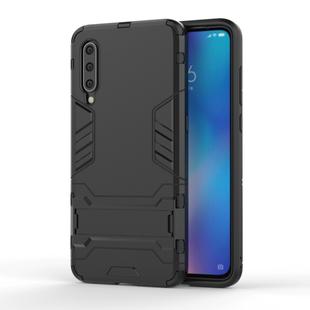 Shockproof PC + TPU Case for Xiaomi Mi 9, with Holder(Black)
