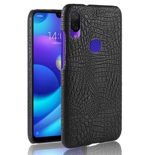 Shockproof Crocodile Texture PC + PU Case for Xiaomi Redmi Note 7 (Black)