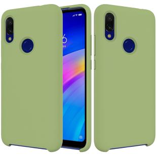 Solid Color Liquid Silicone Shockproof Full Coverage Case for Xiaomi Redmi 7(Green)